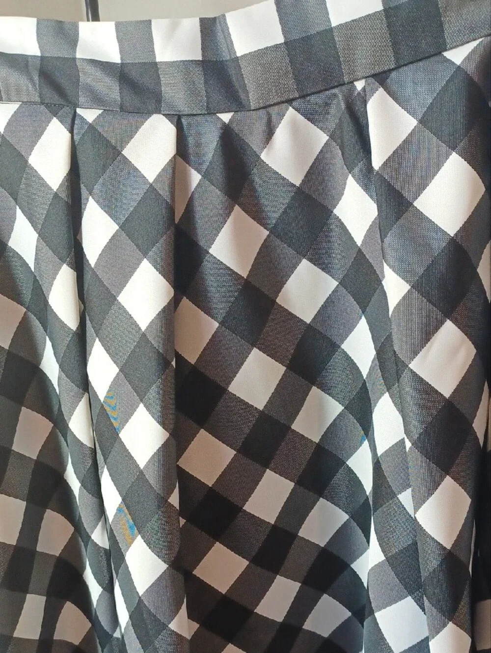 NWT Talbots Black and White Gingham Circle Skirt